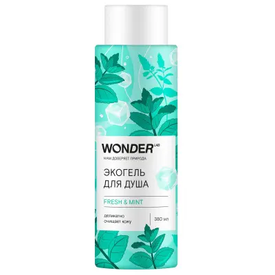 Wonder Lab экогель для душа fresh & mint 0,38 л 