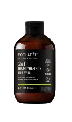 Ecolatier Мужской шампунь и гель для душа 2 в 1 Extra Fresh, 400 мл 
