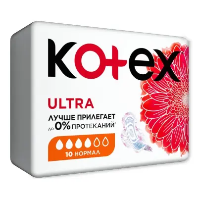 Kotex прокладки гигиенические Ultra нормал 10шт 