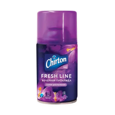 Chirton Fresh Line сменный баллон для автоматического освежителя воздуха вечерняя прохлада 250 мл 