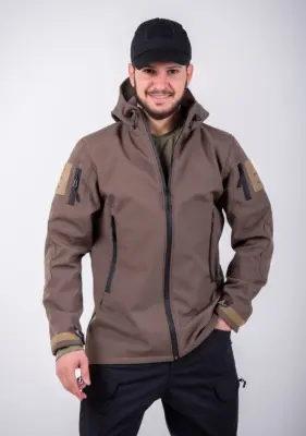 Мужская куртка SOFTSELL  SFT-1003 Коричневый L 