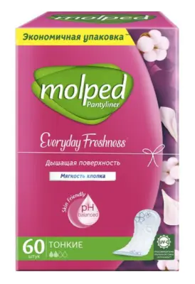 Molped Ежедневные прокладки эктив 60шт 