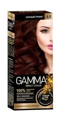 Gamma Perfect Hair стойкая крем краска тон 6.5 сочный гранат 