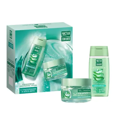 Чистая линия ежедневный уход 2024 гель для умывания 100 мл+гель мультиуход 3 в1 100 мл 