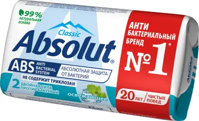 ABSOLUT ABS туалетное мыло освежающее 90 г 
