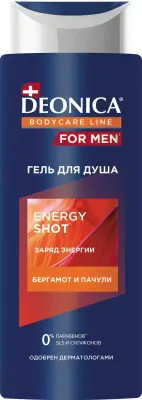 Deonica for men гель для душа energy shot 250 мл 