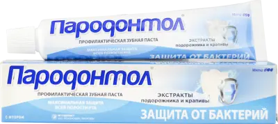 Пародонтол зубная паста антибактериальная защита 63 г 