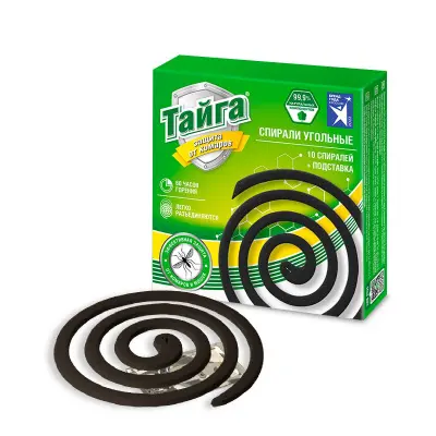 Тайга спирали от комаров угольные 