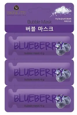 Skinlate пузырьковая маска голубика 