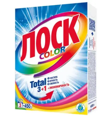 Лоск стиральный порошок автомат color 450 г 