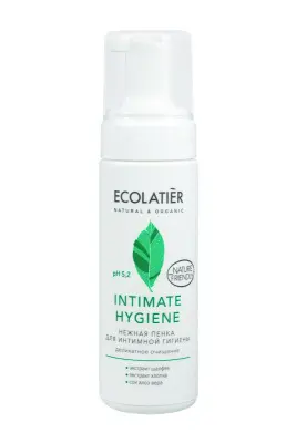 Ecolatier Нежная пенка для интимной гигиены Intimate Hygiene с экстрактами шалфея и хлопка, 150 мл 