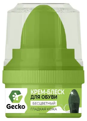 Gecko крем блеск для обуви 60 мл бесцветный 