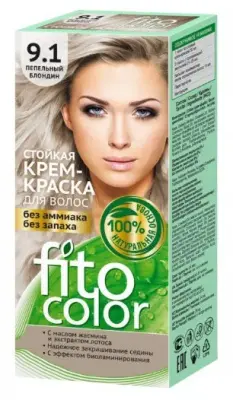 Фитокосметик краска для волос FitoColor тон 9.1 Пепельный блондин 