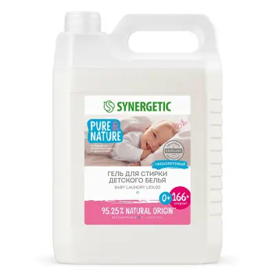 Synergetic гель для стирки детского белья 5 л 166 стирок 