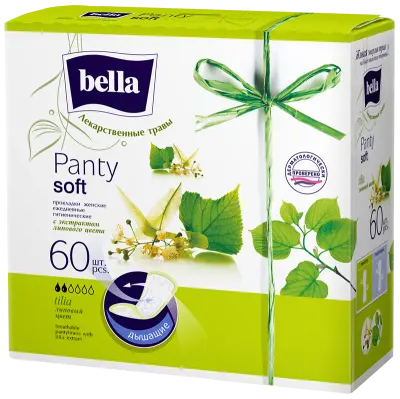 BELLA Прокладки ежедневные PANTY HERBS Tilia с экстрактом липового цвета 60 шт 
