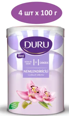Duru 1+1 крем мыло увлажн крем орхидея 100гр*4*16 