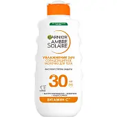 АМБР СОЛЕР Солнцезащитное молочко для лица и тела водостойкое SPF 30, 175мл