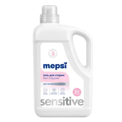 Mepsi гель для стирки гипоаллергенный без запаха sensitive 5 л 