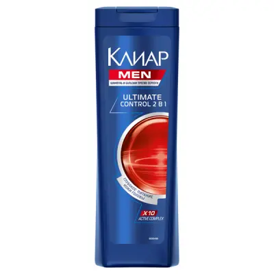 Клиар мужской шампунь против перхоти ultimate control 400 мл 