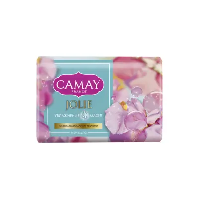Camay jolie увлажнение 4 масел твердое мыло с ароматом акватики 85 гр 
