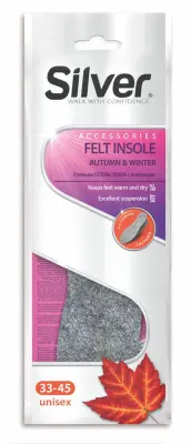 Silver стельки осень зима с войлоком 