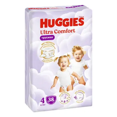 Huggies ultra comfort 4 9-14 кг трусики подгузники 38 шт 