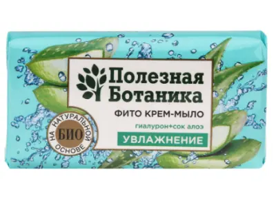 ВЕСНА Туалетное Фито крем-мыло «Полезная ботаника» гиалурон + сок алоэ Увлажнение, 90 г 