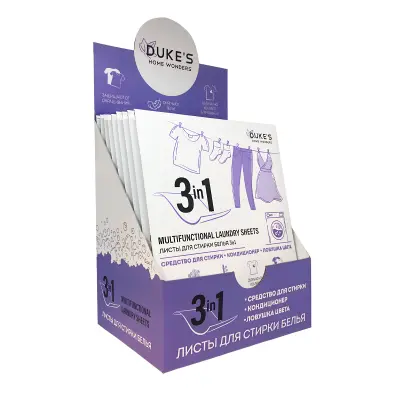Dukes home wonders листы для стирки белья 3в1 аромат лаванда 40 шт 