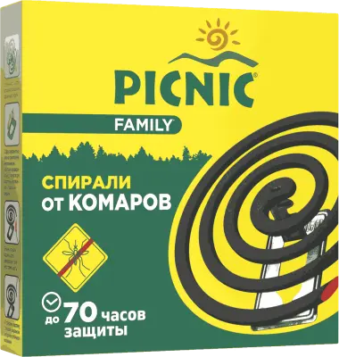Picnic Family средство инсектицидное антикомариная спираль 10 шт 