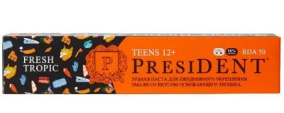 President зубная паста fresh tropic 12+ 70г 