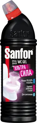 Sanfor wc gel средство для чистки и дезинфекции black 1 л 