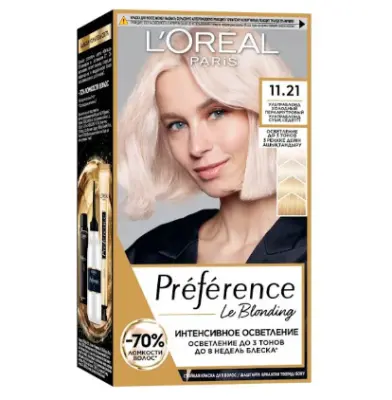 L'oreal Preference краска для волос 11.21 ультраблонд перламутровый 