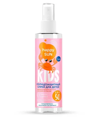 Happy Sun солнцезащитный спрей для детей spf 50+ 190 мл 