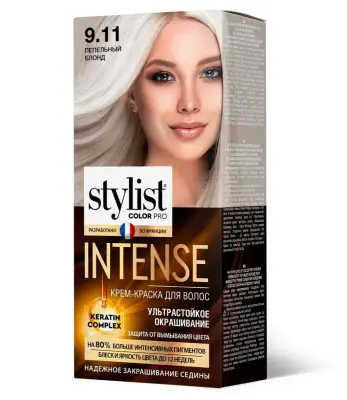 Stylist Color Pro Intense краска для волос тон 9.11 пепельный блонд 