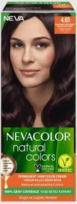Nevacolor Natural Colors стойкая крем краска для волос 4.65 RED MAHOGANY BROWN махагон красное дерево шатен 