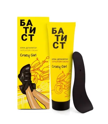 Батист крем депилятор crazy girl для чувствительной кожи 100мл 