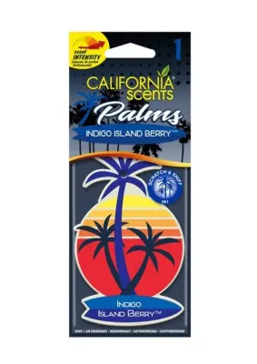 California Scents картон подвесной - пальмы Ягоды Острова Индиго 