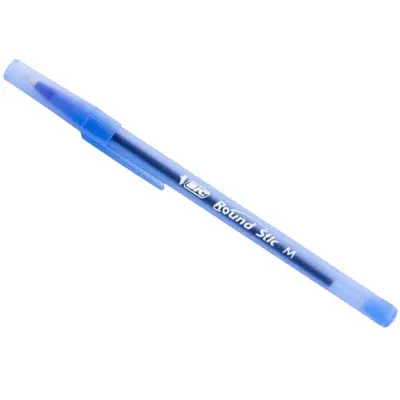 BIC Ручка Раунд Стик  , средняя линия, син, (пак. 3шт) 