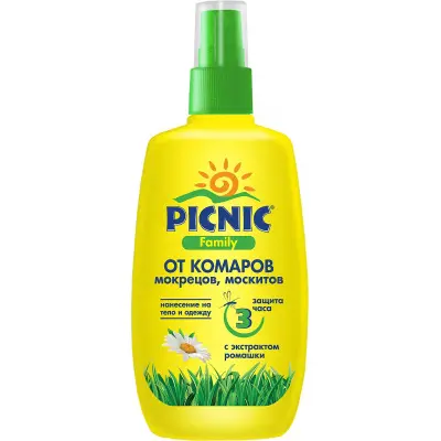 Picnic family средство репеллентное спрей от комаров 120 мл 