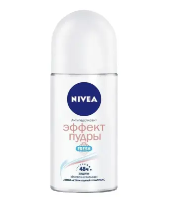 Nivea део шарик женский эффект пудры fresh 50 мл 