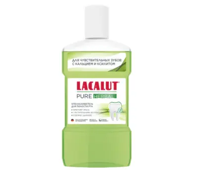 Lacalut ополаскиватель д/полости рта pure herbal 475 мл 