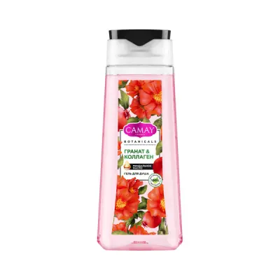 Camay Botanicals гель для душа цветы граната с натуральными экстрактами и маслами без парабенов 250 мл 