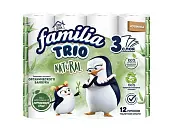 Familia Trio Natural туалетная бумага белая  трёхслойная 12 шт