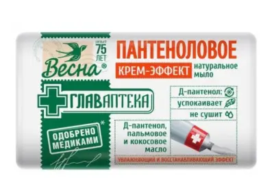 ВЕСНА Главаптека Туалетное мыло пантеноловое, 90г 