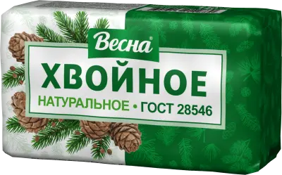 ВЕСНА народное туалетное мыло хвойное в пленке 140г 