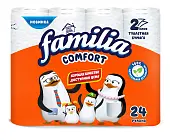 Familia comfort туалетная бумага белая  двухслойная 24 шт