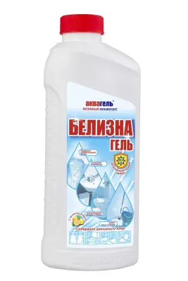 Аквагель Белизна-гель отбеливающий и дезинфицирующий Лимон, 1л 