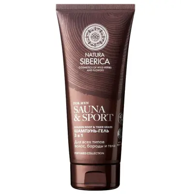 Natura Siberica sauna & sport for men шампунь гель 3 в1 для волос бороды и тела 200 мл 