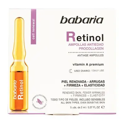 Babaria антивозрастные ампулы с ретинолом для лица 5*2 мл 
