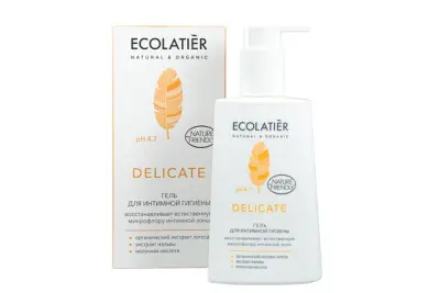 Ecolatier Гель для интимной гигиены Delicate с органическим экстрактом лотоса, 250 мл 